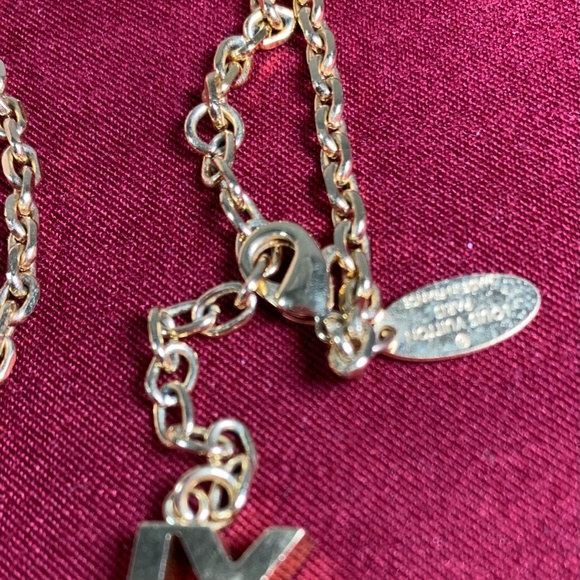 Louis Vuitton Monogram Necklace ~ Gold & Pink ~ Authentic - Picture 7 of 11